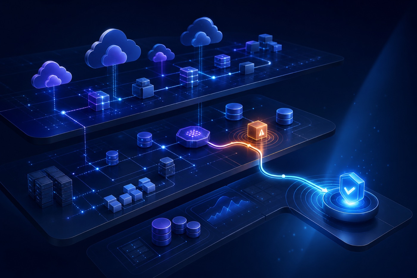 Connected services with an operational issue traced to resolution